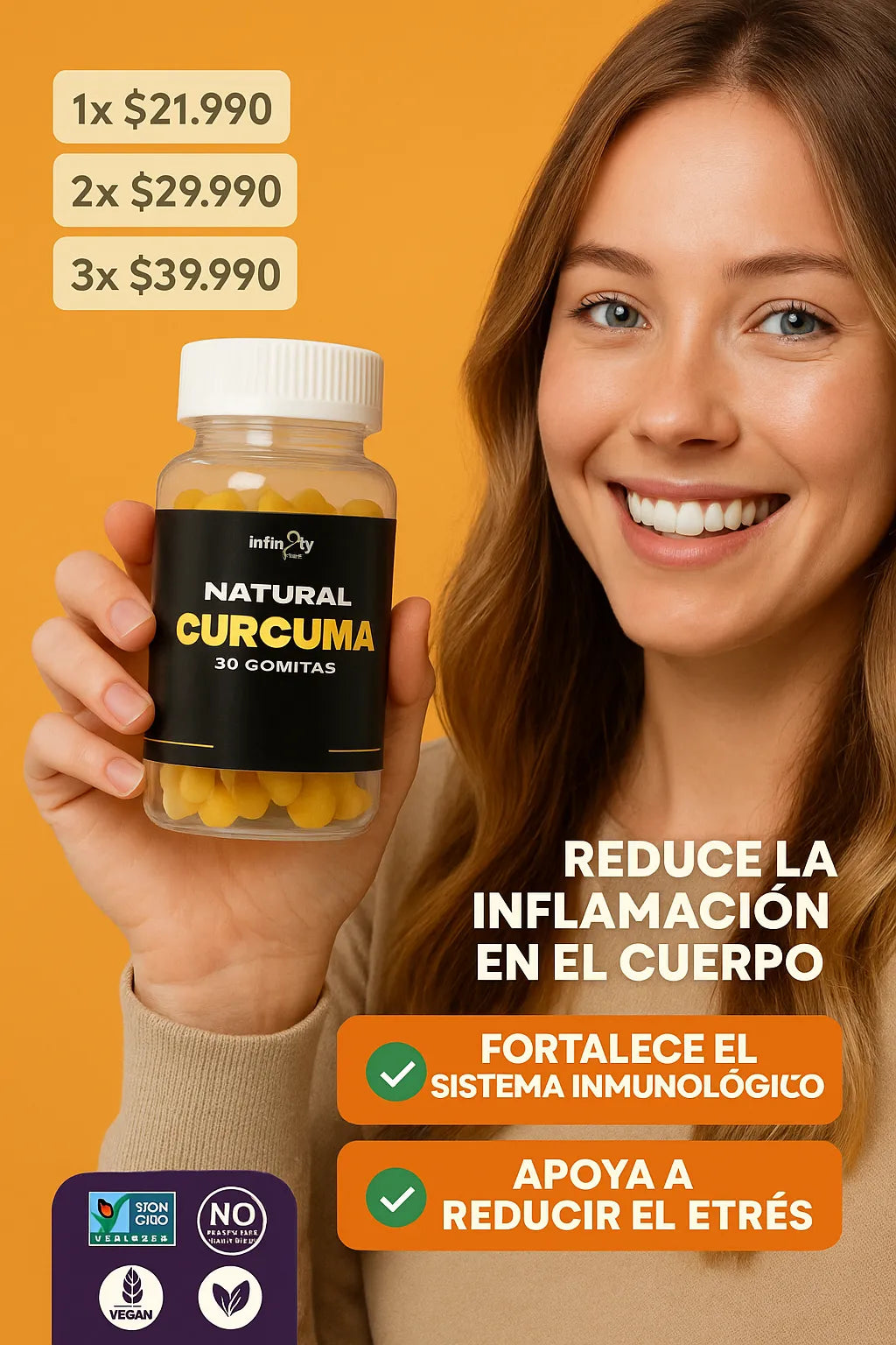 Gomitas Natural Cúrcuma  - 30 GOMITAS